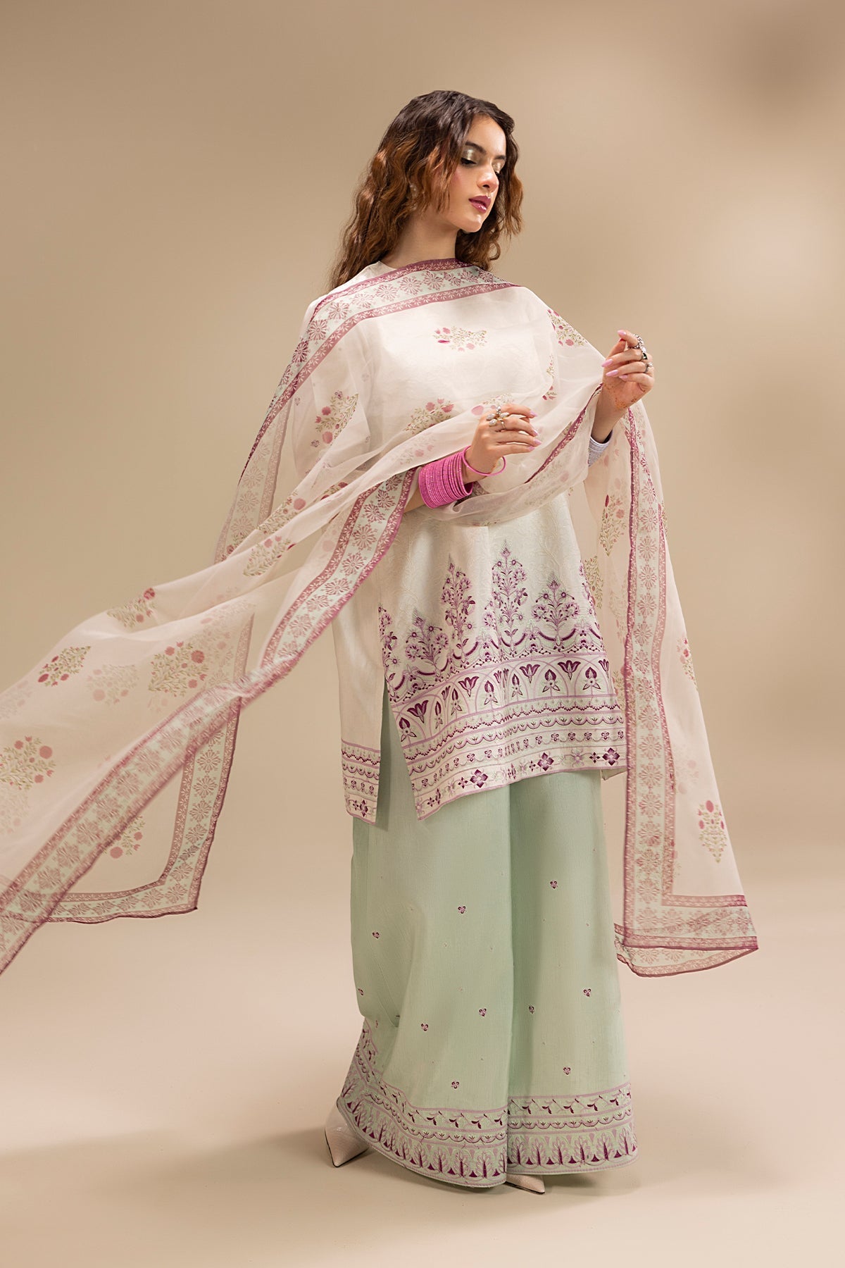 Erum Khan | Lillia Summer Edit | Pearl Blush by Erum Khan - Designer Dress - Type: Ladies Clothes - Available at Libayah - 100% Original