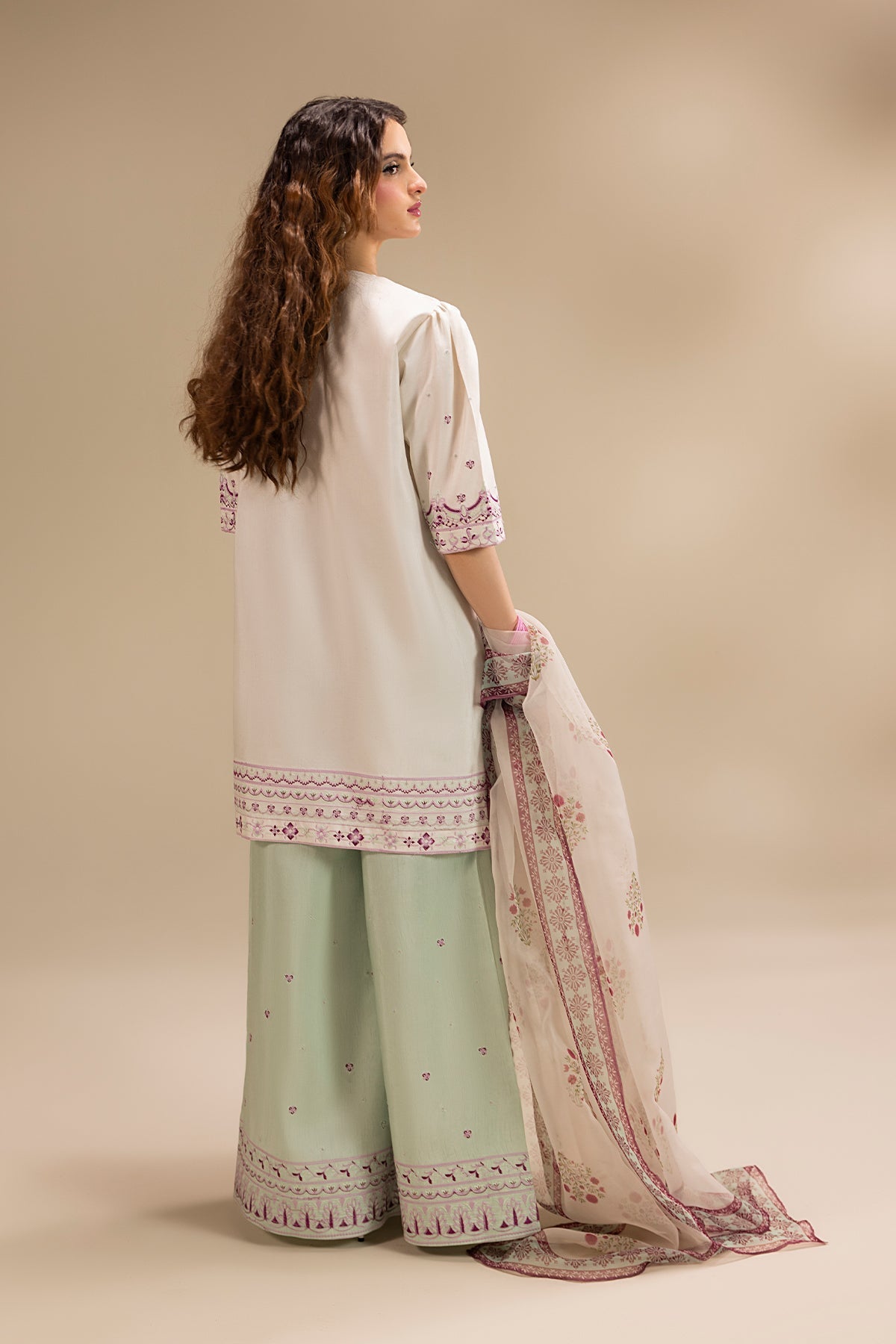 Erum Khan | Lillia Summer Edit | Pearl Blush by Erum Khan - Designer Dress - Type: Ladies Clothes - Available at Libayah - 100% Original