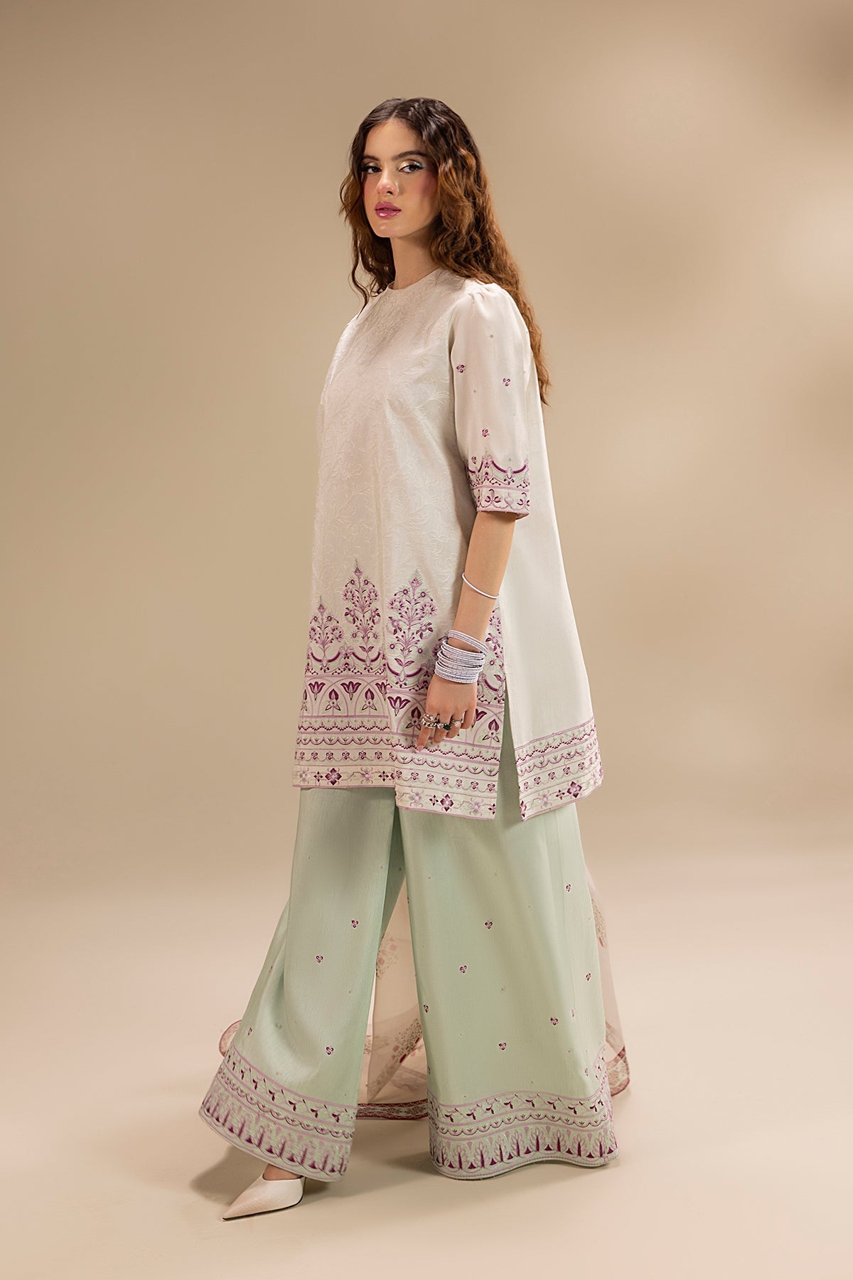 Erum Khan | Lillia Summer Edit | Pearl Blush by Erum Khan - Designer Dress - Type: Ladies Clothes - Available at Libayah - 100% Original