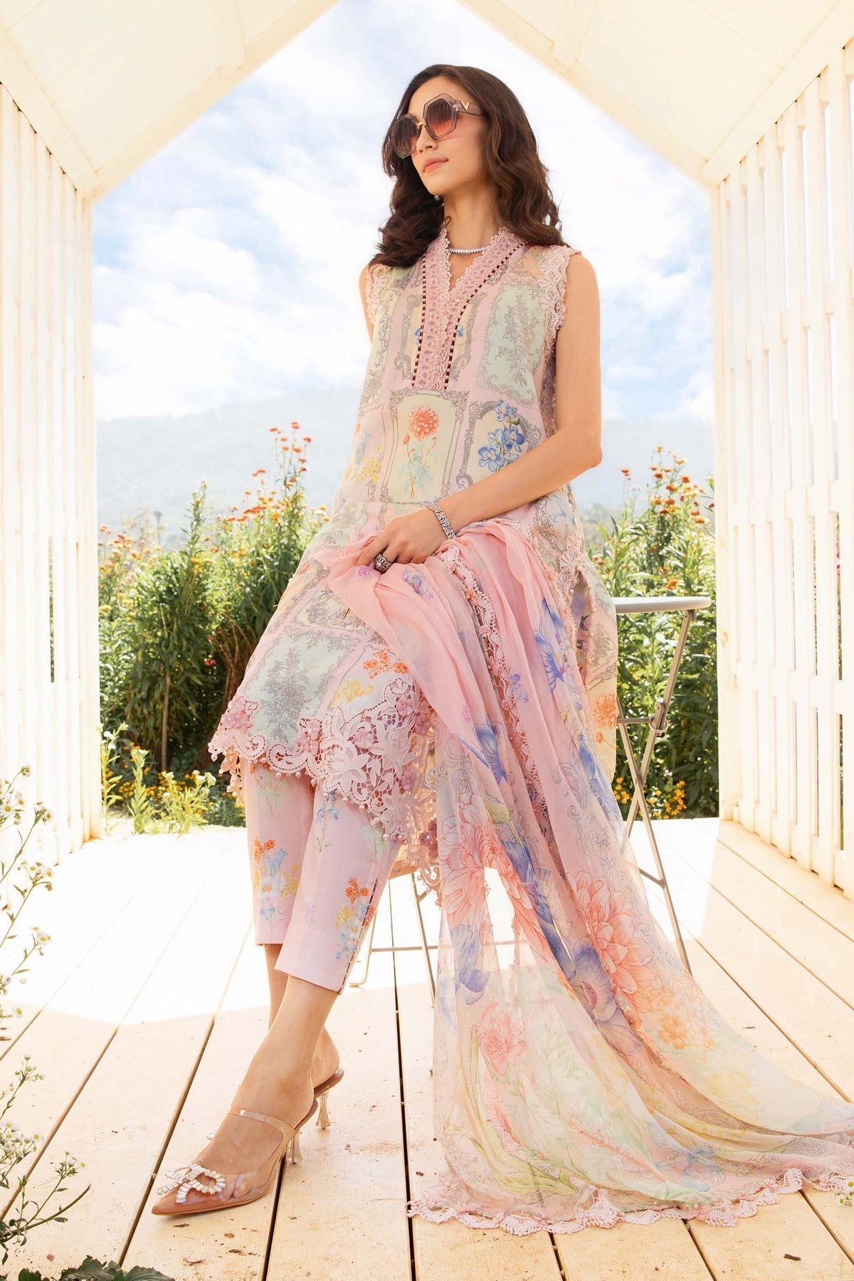 Maria B | M Prints 25 | MPT-2511-A by Maria B - Designer Dress - Type: Ladies Clothes - Available at Libayah - 100% Original