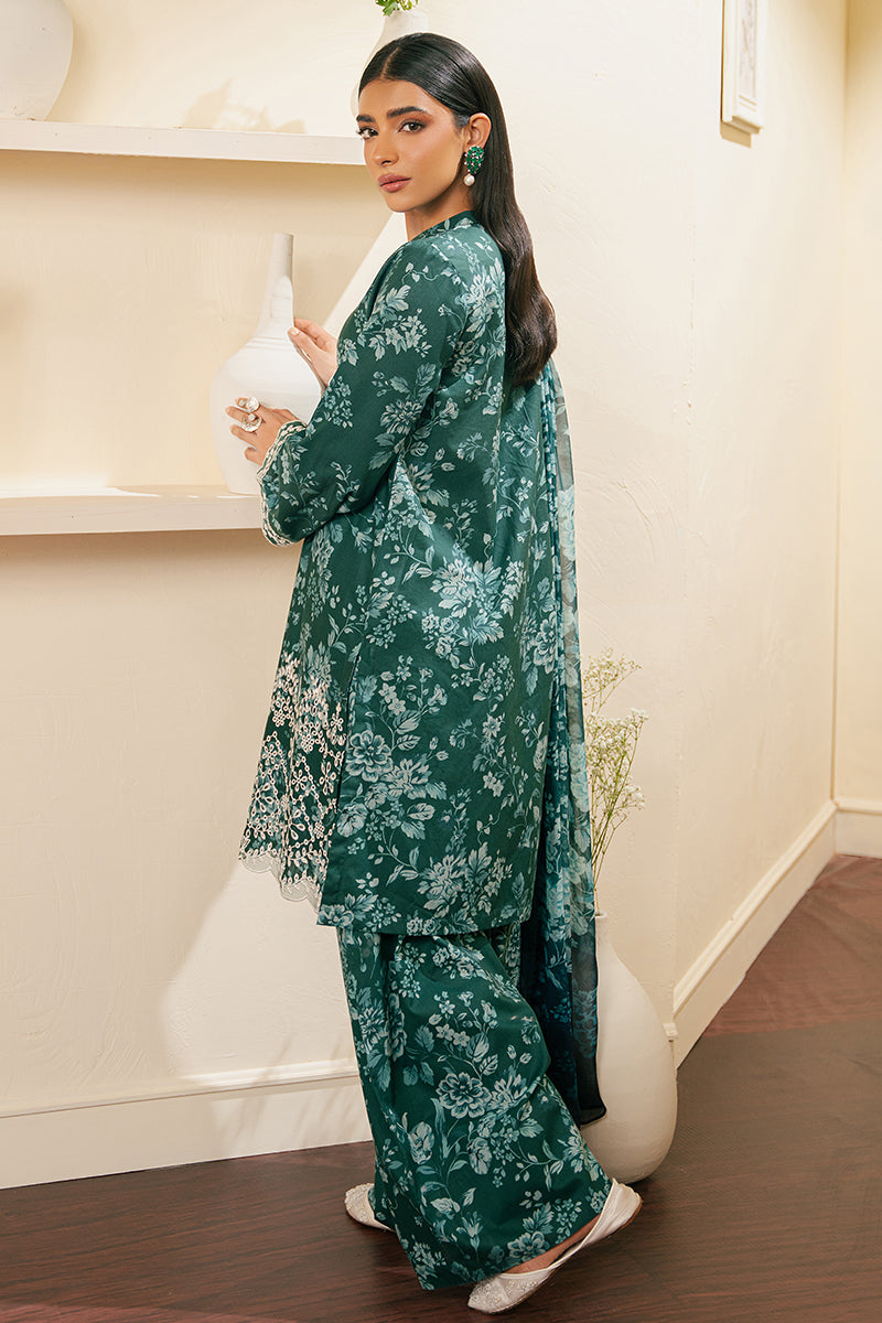 Cross Stitch | Embroidered Lawn Mahiri 24 | GRACE GREEN by Cross Stitch - Designer Dress - Type: Luxury - Available at Libayah - 100% Original