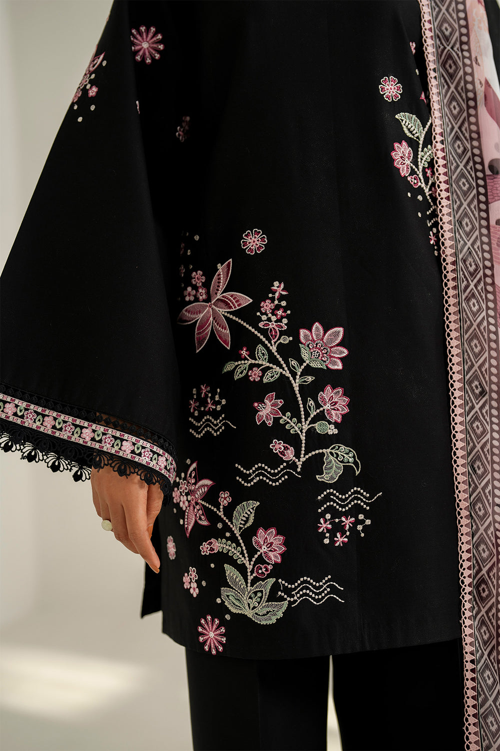 Farasha | Thread Lines Embroidered | Floral Meadow by Farasha - Designer Dress  - Type : Ladies Clothes - Available at Libayah - 100% Original 