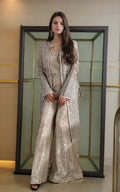 Threads and Motifs | Formal Dresses 25 | Organza Embroidered Jacket With Blouse by Threads and Motifs - Designer Dress  - Type : Ladies Clothes - Available at Libayah - 100% Original 