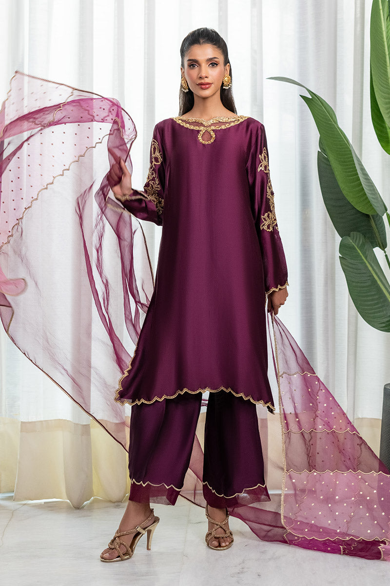 Chic Ophicial | Celenia Pret | Java Plum by Chic Ophicial - Designer Dress - Type: Ladies Clothes - Available at Libayah - 100% Original
