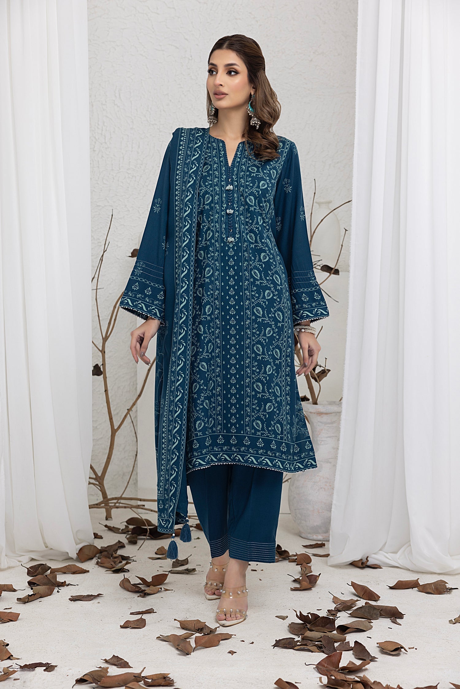 LSM | Embroidered and Printed Lawn | LG-IZ-0257-A by LSM - Designer Dress - Type: Ladies Clothes - Available at Libayah - 100% Original