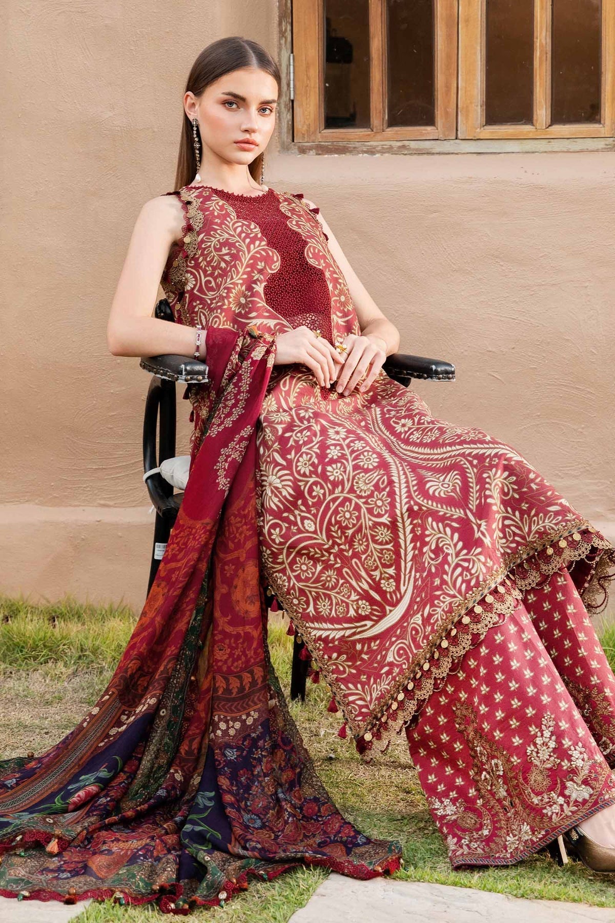 Maria B | M Prints 25 | MPT-2512-A by Maria B - Designer Dress - Type: Ladies Clothes - Available at Libayah - 100% Original