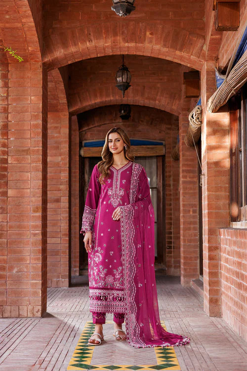 Farasha | Kaavish Lawn 24 | ROSY SOMBER by Farasha - Designer Dress - Type: Ladies Clothes - Available at Libayah - 100% Original