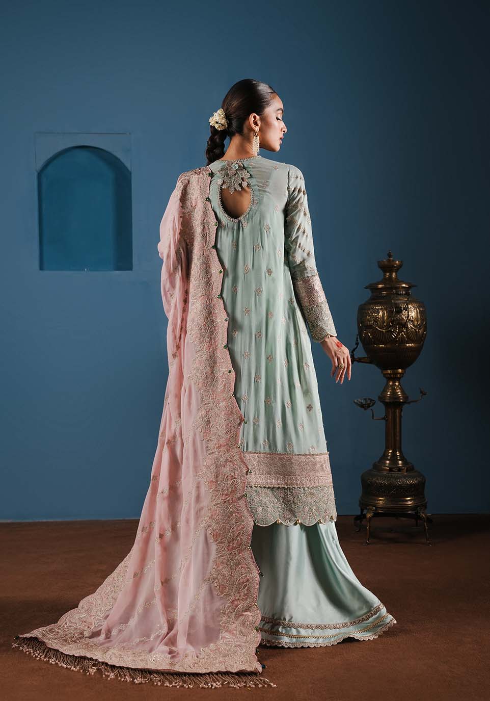 Zarqash | Lakhnawi Festive Chiffon 24 |  ZQL 002 B MEHAR by Zarqash - Designer Dress - Type: Ladies Clothes - Available at Libayah - 100% Original
