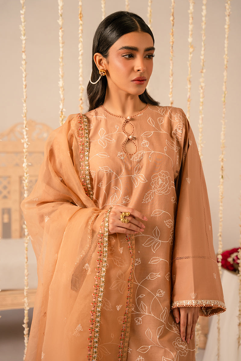 Cross Stitch | Mahiri Embroidered Lawn 24 | RUSTIC BROWN by Cross Stitch - Designer Dress - Type: Ladies Clothes - Available at Libayah - 100% Original