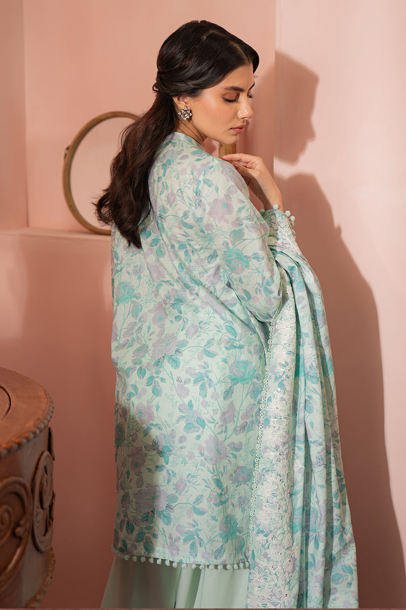 Cross Stitch | Cambric Lawn 24 | MINT HAZE by Cross Stitch - Designer Dress - Type: Casuals - Available at Libayah - 100% Original