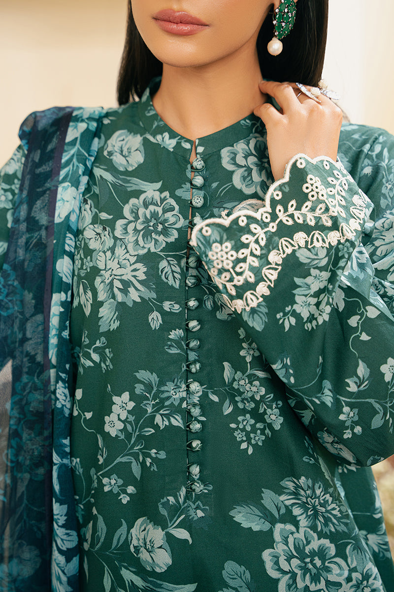 Cross Stitch | Embroidered Lawn Mahiri 24 | GRACE GREEN by Cross Stitch - Designer Dress - Type: Luxury - Available at Libayah - 100% Original