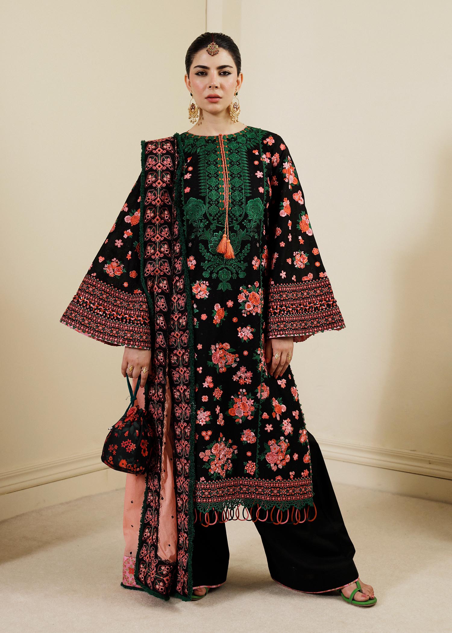 Hussain Rehar | Lawn SS 2023 | Noir by Hussain Rehar - Designer Dress - Type: Ladies Clothes - Available at Libayah - 100% Original