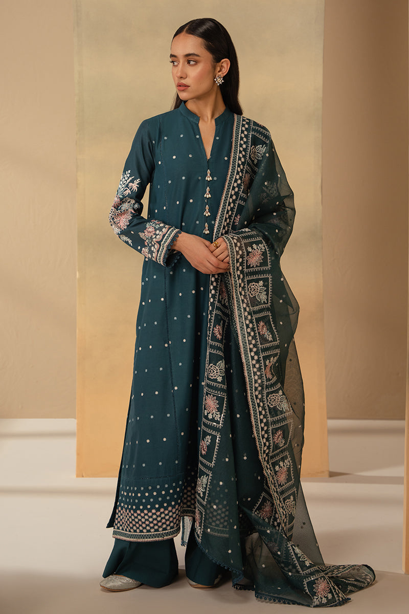 Cross Stitch | Mahiri Embroidered Lawn 24 | MIDNIGHT BLOOM by Cross Stitch - Designer Dress - Type: Ladies Clothes - Available at Libayah - 100% Original