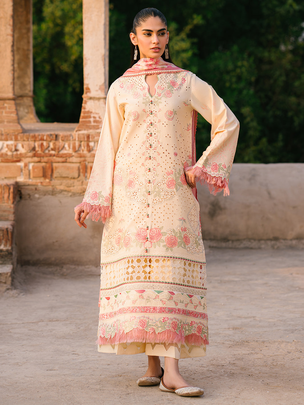 Bin Ilyas | Gulabi Baagh Winter 24 | 155 B by Bin Ilyas - Designer Dress - Type: Ladies Clothes - Available at Libayah - 100% Original