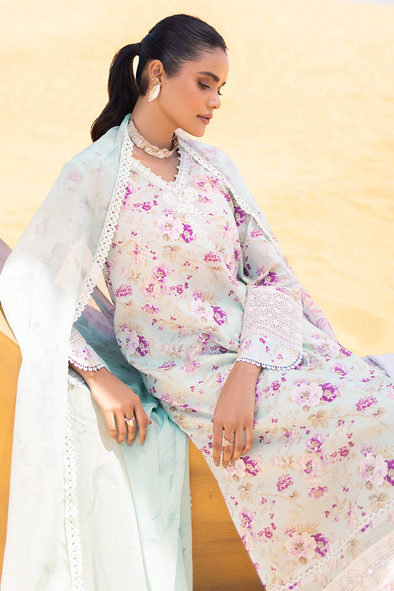 Cross Stitch | Eid Lawn 24 | GREY MIST by Cross Stitch - Designer Dress - Type: Ladies Clothes - Available at Libayah - 100% Original
