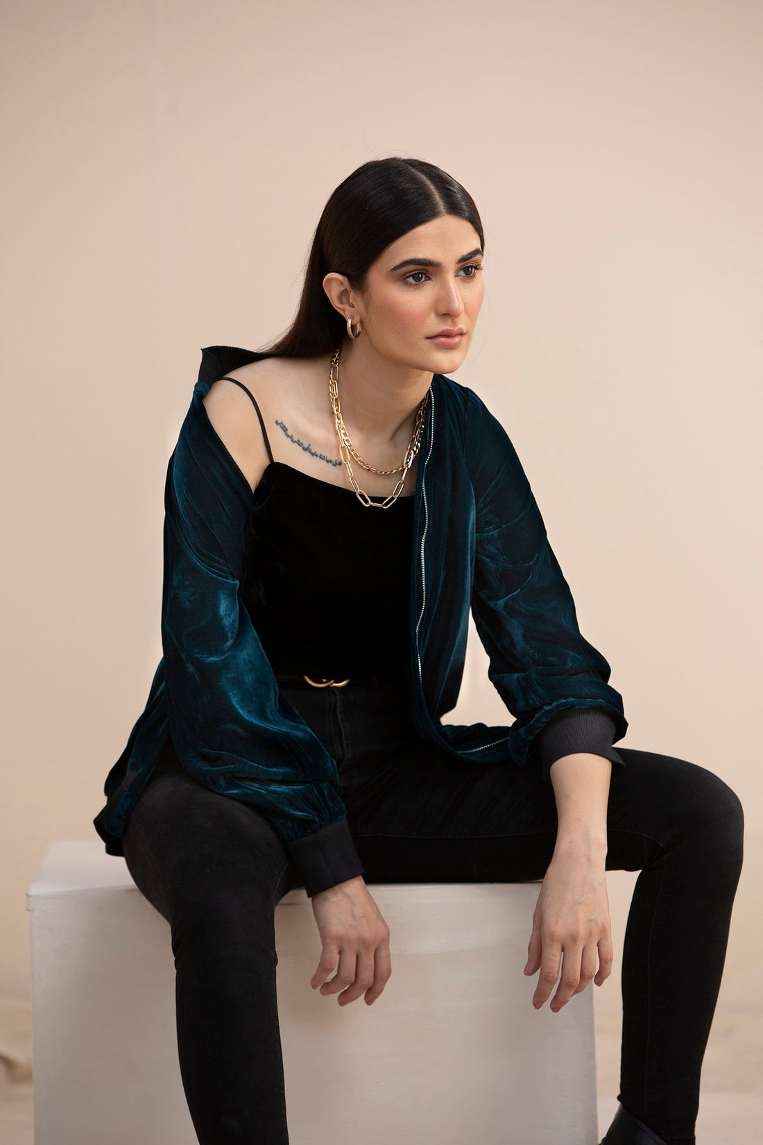 Hana | Mavi Velvets | VLT007 by Hana - Designer Dress - Type: Ladies Clothes - Available at Libayah - 100% Original