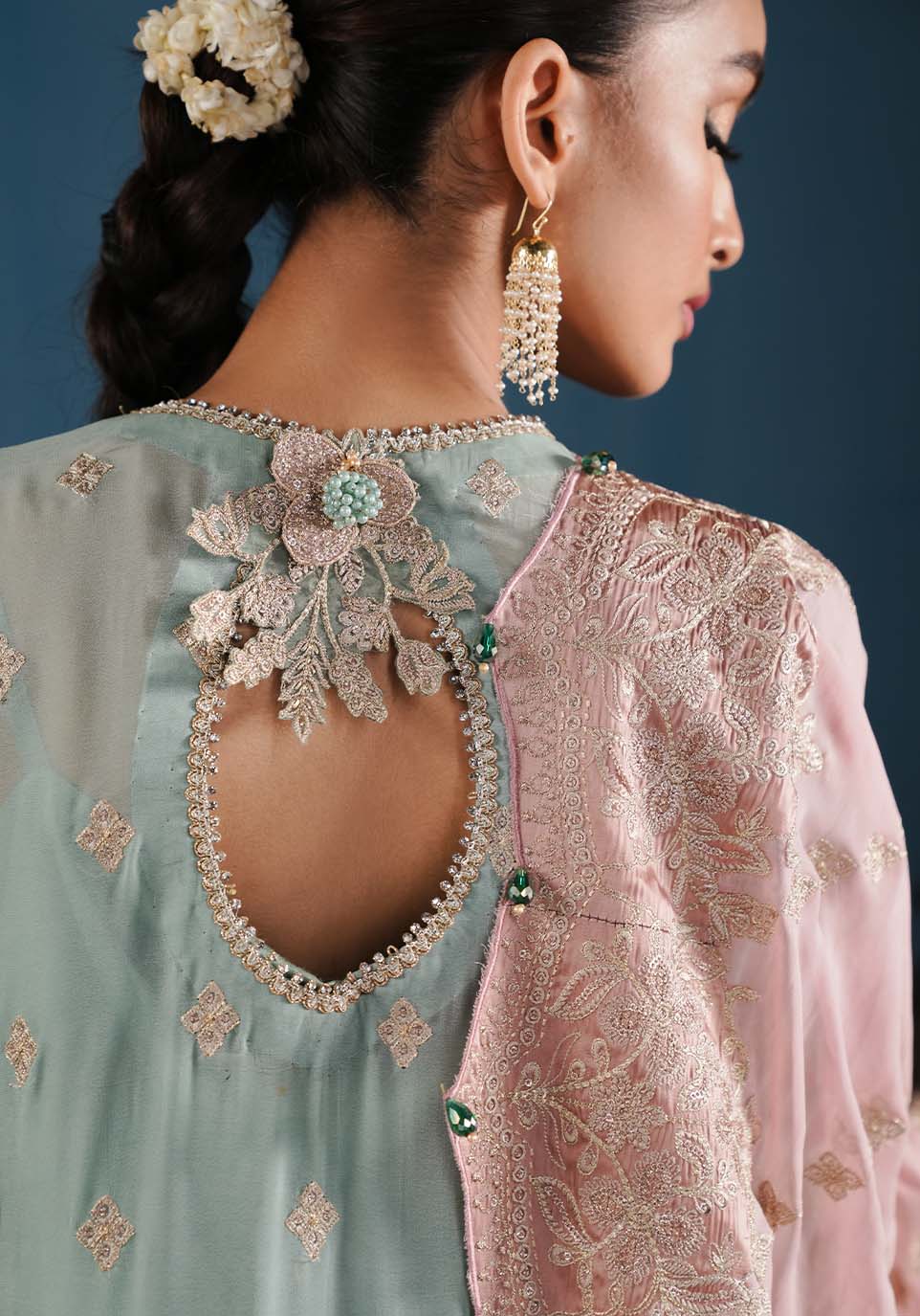 Zarqash | Lakhnawi Festive Chiffon 24 |  ZQL 002 B MEHAR by Zarqash - Designer Dress - Type: Ladies Clothes - Available at Libayah - 100% Original