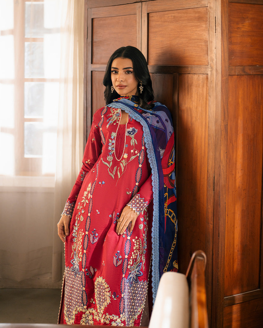 Roheenaz | Aashiyana Lawn | Ushna by Roheenaz - Designer Dress - Type: Ladies Clothes - Available at Libayah - 100% Original