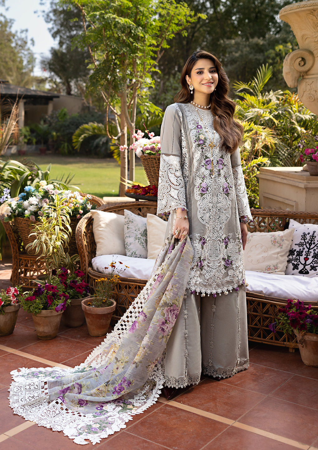 Elaf Premium | Luxury Lawn 25 | ELM-05 RAMSHA by Elaf Premium - Designer Dress - Type: Ladies Clothes - Available at Libayah - 100% Original
