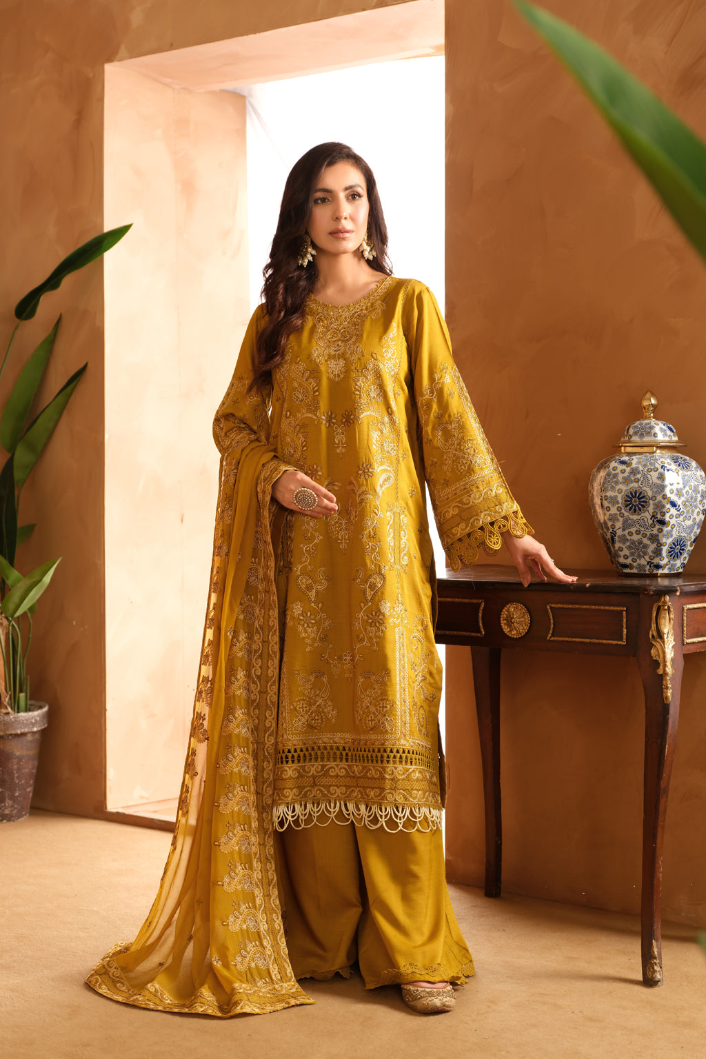 Johra | Shah Jahan Embroidered Viscose | JH-263-SJ by Johra - Designer Dress - Type: Luxury - Available at Libayah - 100% Original