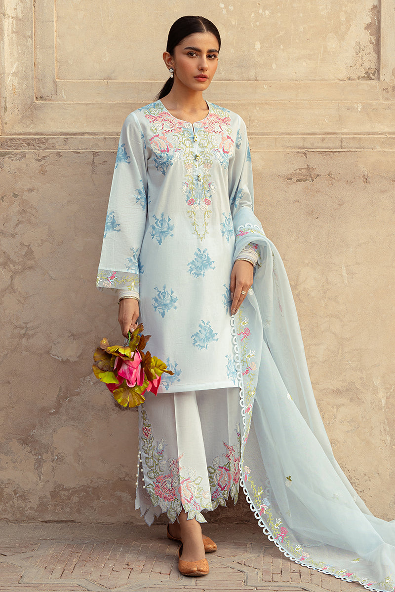 Cross Stitch | Premium Lawn 24 | DAWN MIST by Cross Stitch - Designer Dress - Type: Ladies Clothes - Available at Libayah - 100% Original