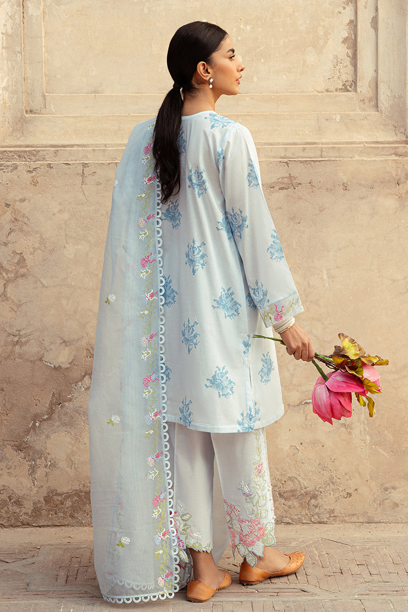 Cross Stitch | Premium Lawn 24 | DAWN MIST by Cross Stitch - Designer Dress - Type: Ladies Clothes - Available at Libayah - 100% Original