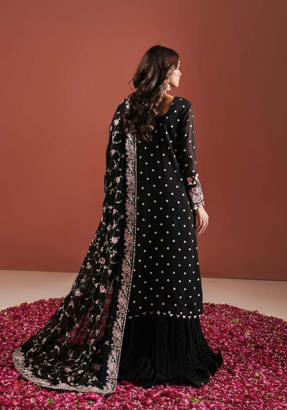 Zarqash | Lakhnawi Festive Chiffon 24 |  ZQL 003A SAHAR by Zarqash - Designer Dress - Type: Ladies Clothes - Available at Libayah - 100% Original