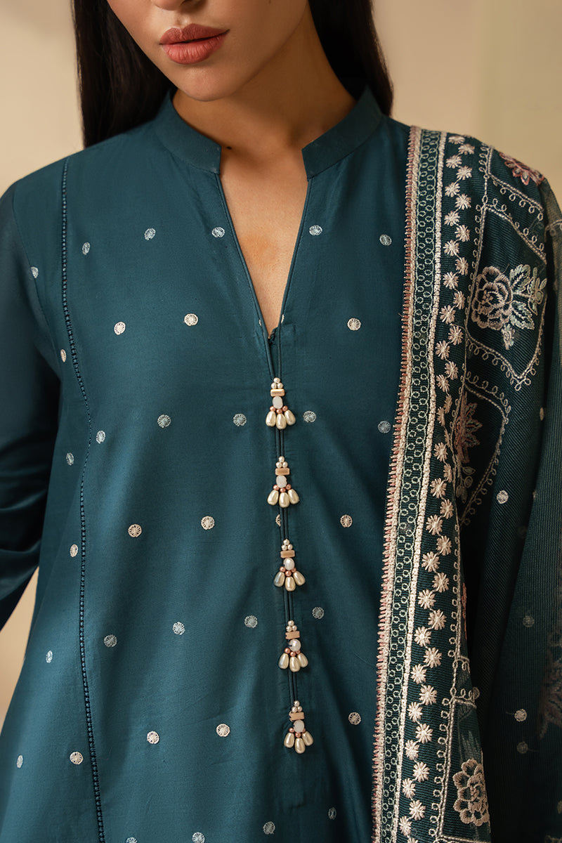 Cross Stitch | Mahiri Embroidered Lawn 24 | MIDNIGHT BLOOM by Cross Stitch - Designer Dress - Type: Ladies Clothes - Available at Libayah - 100% Original