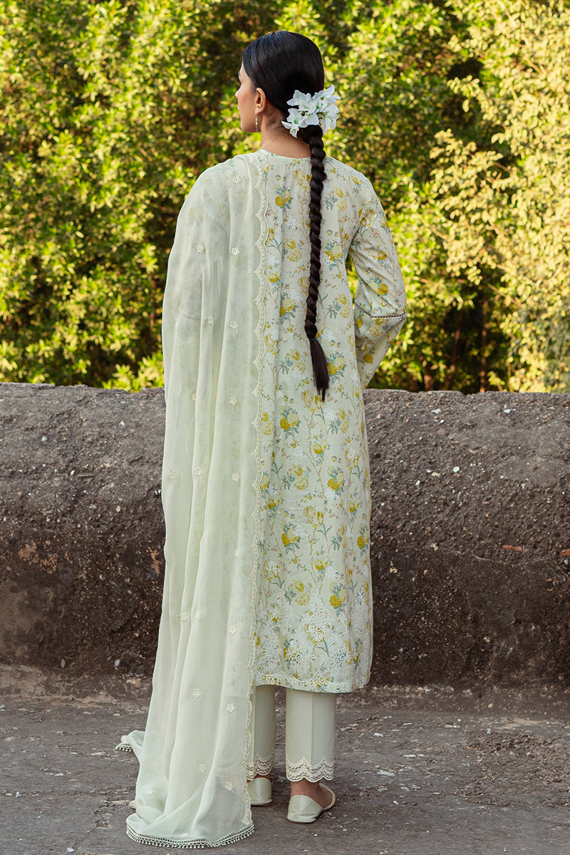 Cross Stitch | Premium Lawn 24 | LIME PRIMROSE by Cross Stitch - Designer Dress - Type: Ladies Clothes - Available at Libayah - 100% Original
