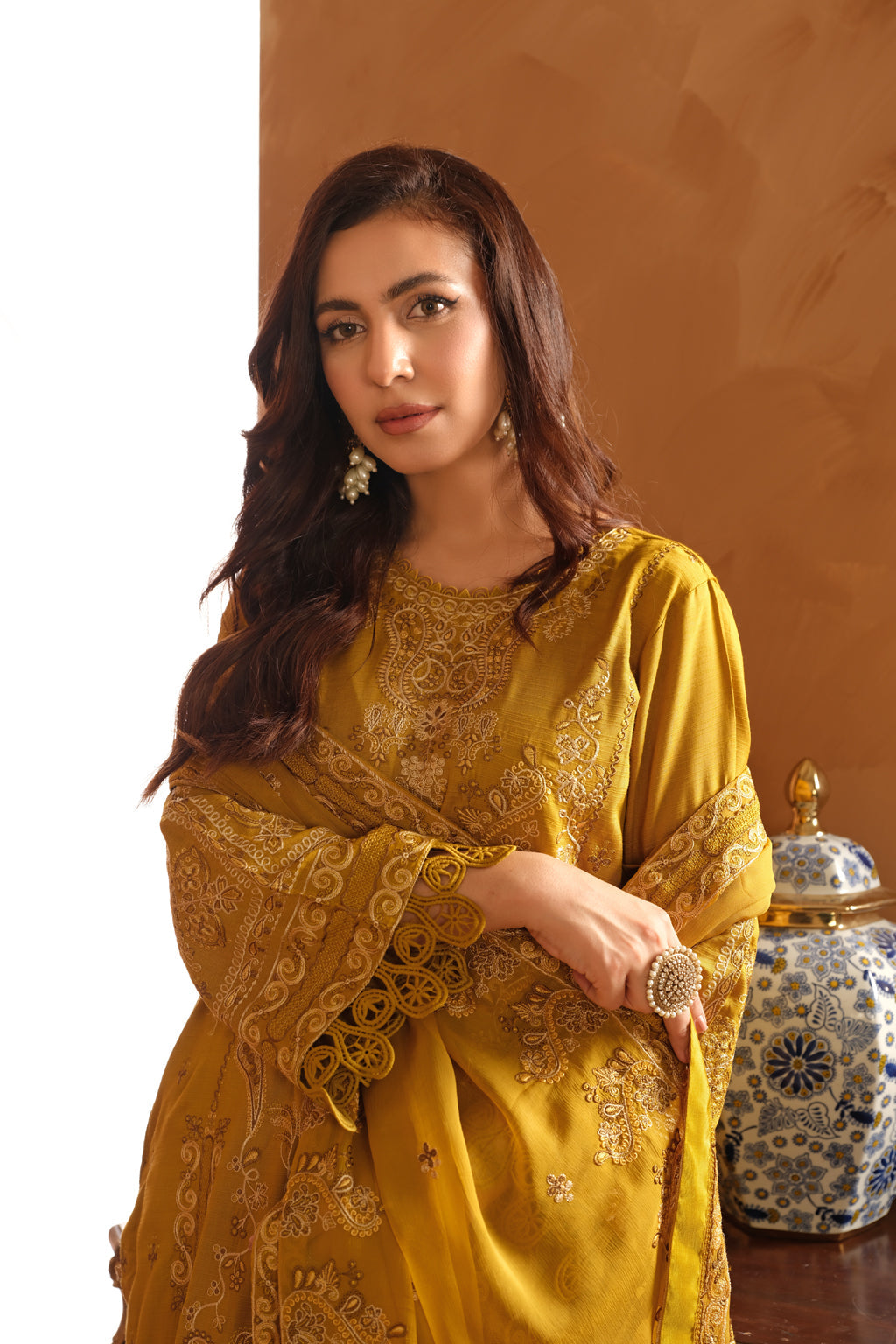 Johra | Shah Jahan Embroidered Viscose | JH-263-SJ by Johra - Designer Dress - Type: Luxury - Available at Libayah - 100% Original