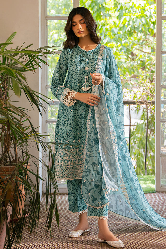 Cross Stitch | Mahiri Embroidered Lawn 24 | MINTY MEADOW by Cross Stitch - Designer Dress - Type: Ladies Clothes - Available at Libayah - 100% Original