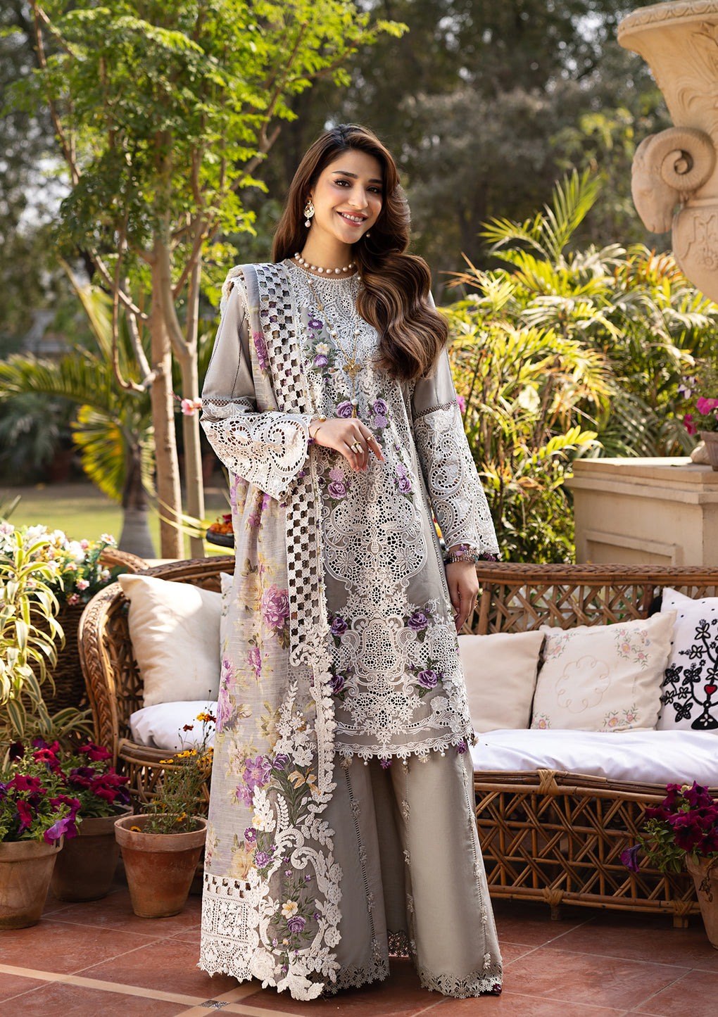 Elaf Premium | Luxury Lawn 25 | ELM-05 RAMSHA by Elaf Premium - Designer Dress - Type: Ladies Clothes - Available at Libayah - 100% Original