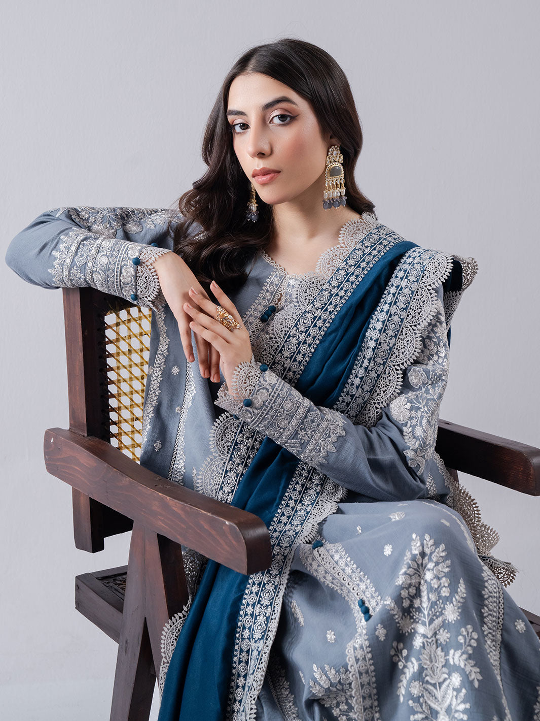 Faiza Faisal | Winter Edit 2024 | ELAAF by Faiza Faisal - Designer Dress - Type: Ladies Clothes - Available at Libayah - 100% Original