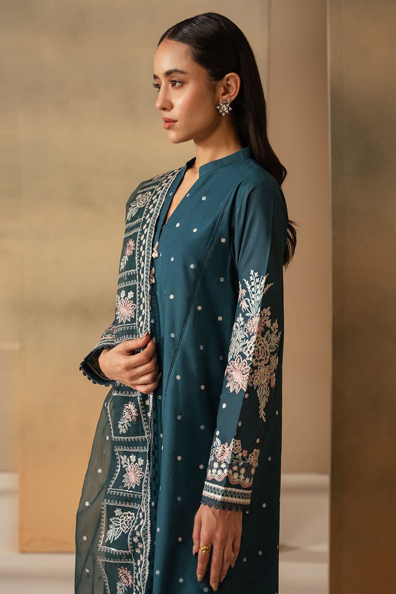 Cross Stitch | Mahiri Embroidered Lawn 24 | MIDNIGHT BLOOM by Cross Stitch - Designer Dress - Type: Ladies Clothes - Available at Libayah - 100% Original