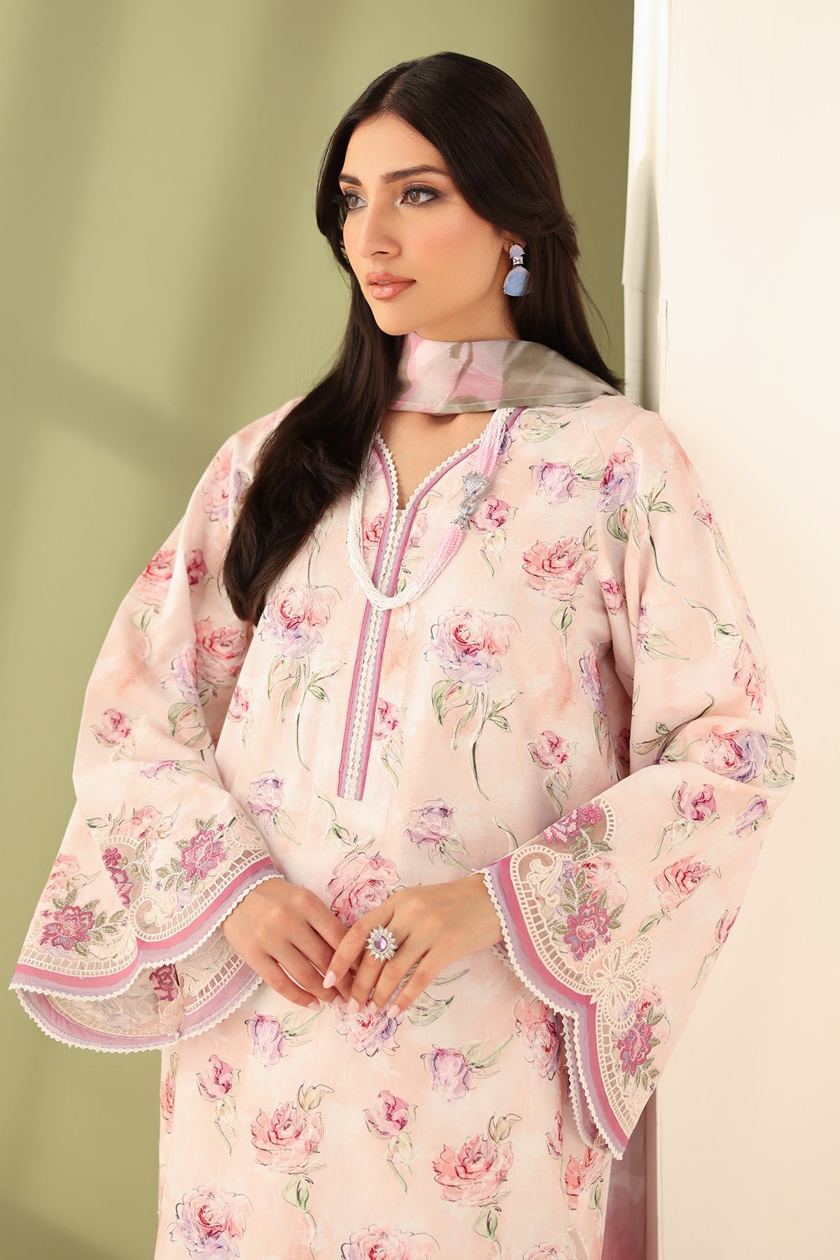 Baroque | Eid Printique | EMBROIDERED PRINTED LAWN UF-4177 by Baroque - Designer Dress - Type: Ladies Clothes - Available at Libayah - 100% Original
