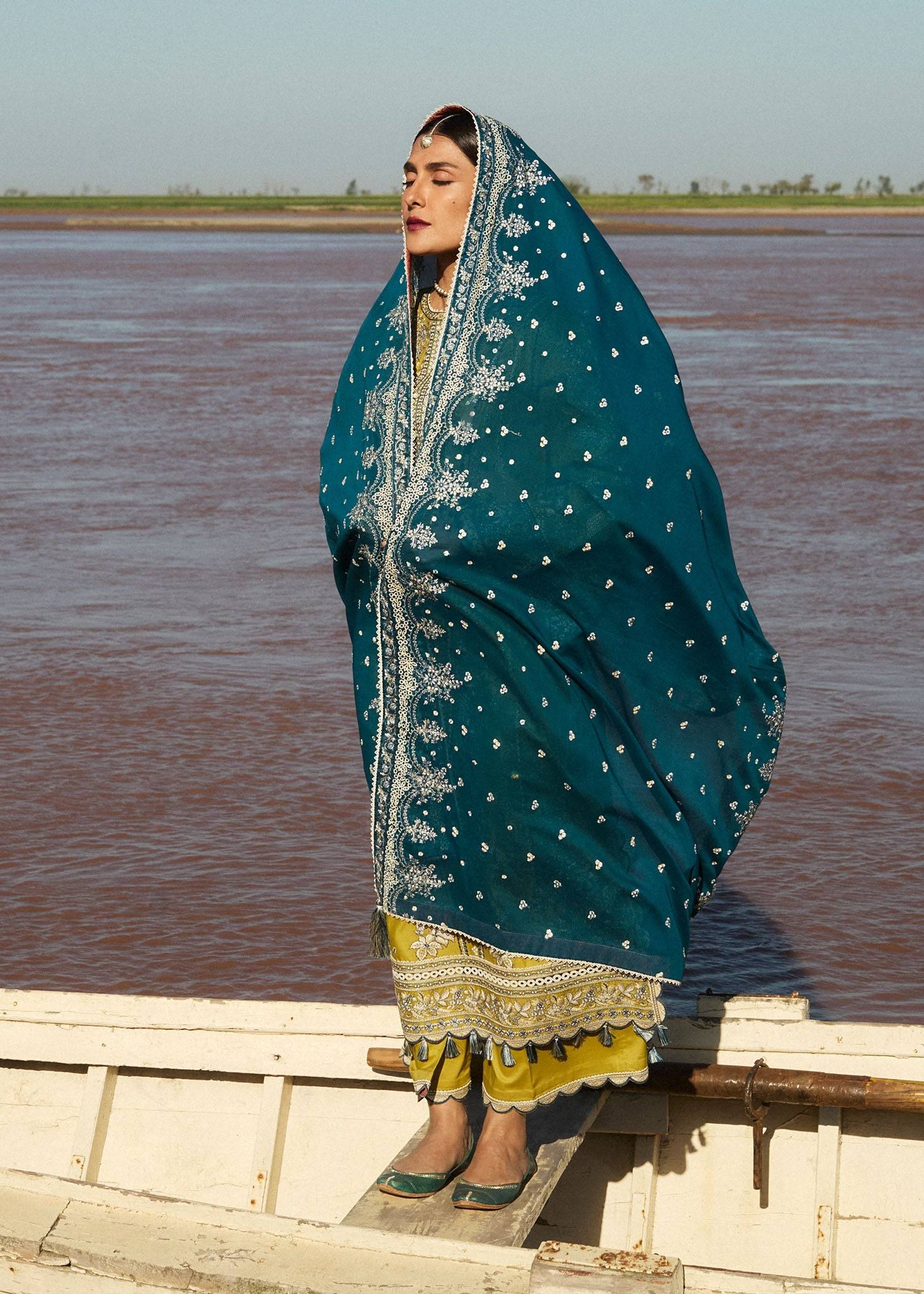 Hussain Rehar | Surkh Eid Pret'25 | Shamyaana by Hussain Rehar - Designer Dress  - Type : Ladies Clothes - Available at Libayah - 100% Original 