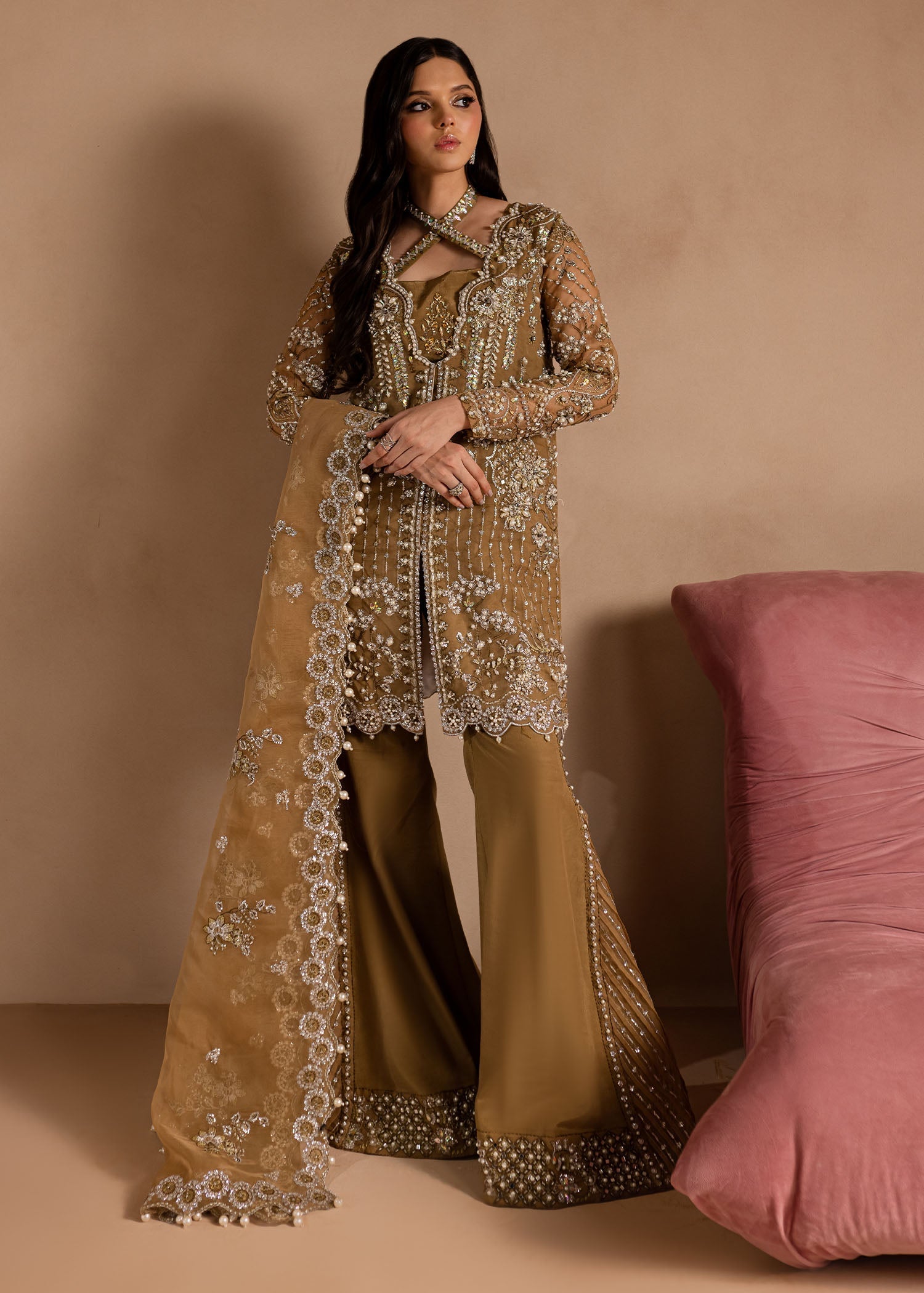 Maria Osama Khan | Lamhay Wedding Festive | Sabahat by Farasha - Designer Dress - Type: Formal - Available at Libayah - 100% Original