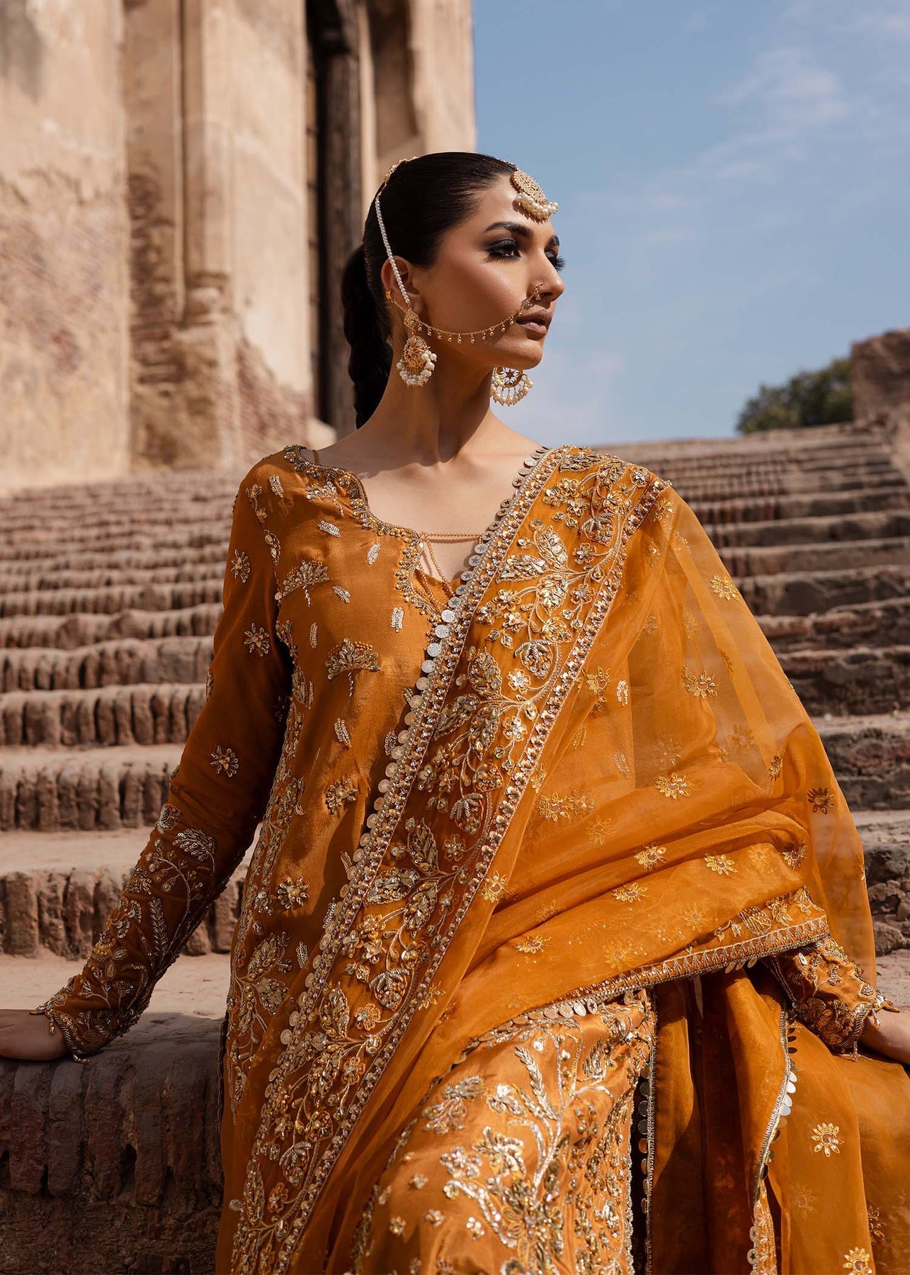 Akbar Aslam | Dastaan Luxury Formals | Zarmisha by Akbar Aslam - Designer Dress - Type: Ladies Clothes - Available at Libayah - 100% Original