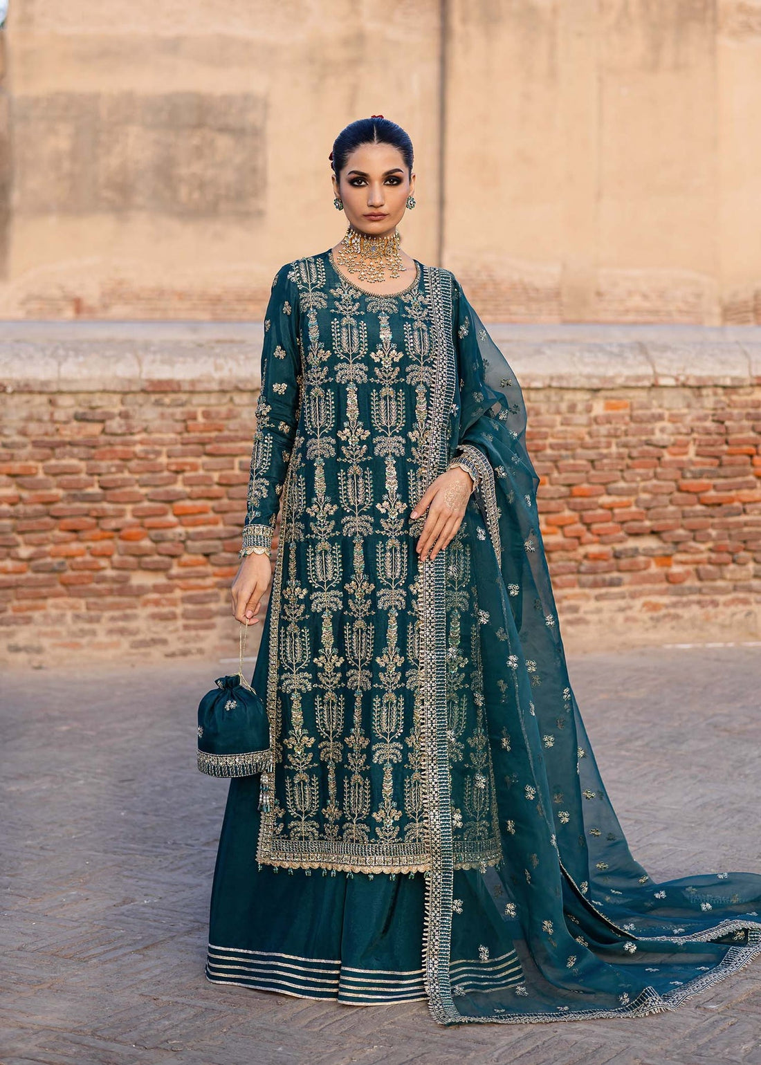 Akbar Aslam | Dastaan Luxury Formals | Nazgul by Akbar Aslam - Designer Dress - Type: Ladies Clothes - Available at Libayah - 100% Original