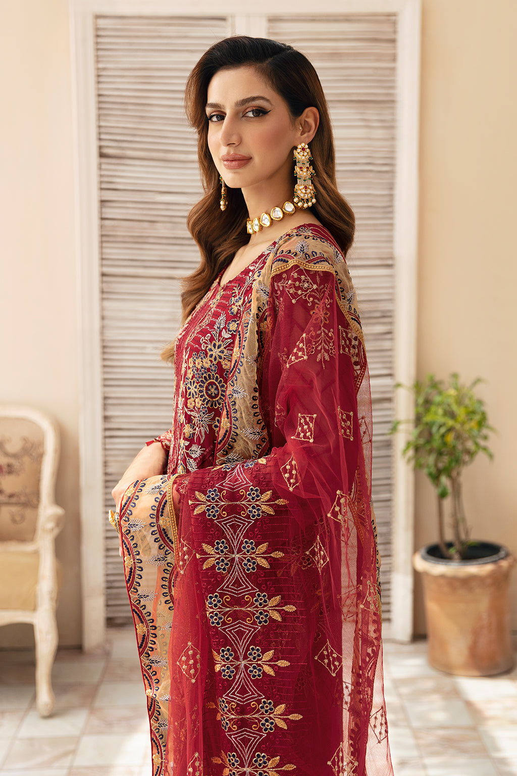 Ramsha | Chevron Chiffon Collection | A-907 by Ramsha - Designer Dress - Type: Ladies Clothes - Available at Libayah - 100% Original
