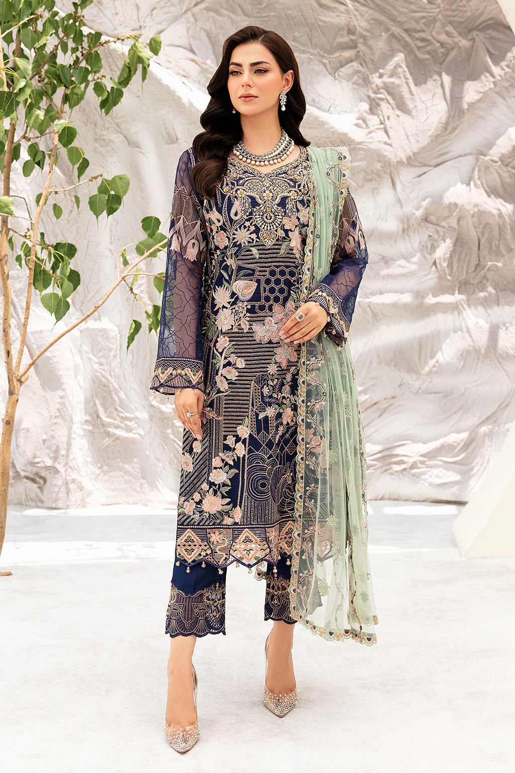 Ramsha | Minhal Organza Collection | M-902 by Ramsha - Designer Dress - Type: Ladies Clothes - Available at Libayah - 100% Original