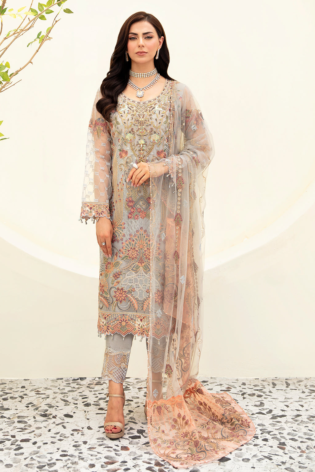 Ramsha | Minhal Organza Collection | M-909 by Ramsha - Designer Dress - Type: Ladies Clothes - Available at Libayah - 100% Original