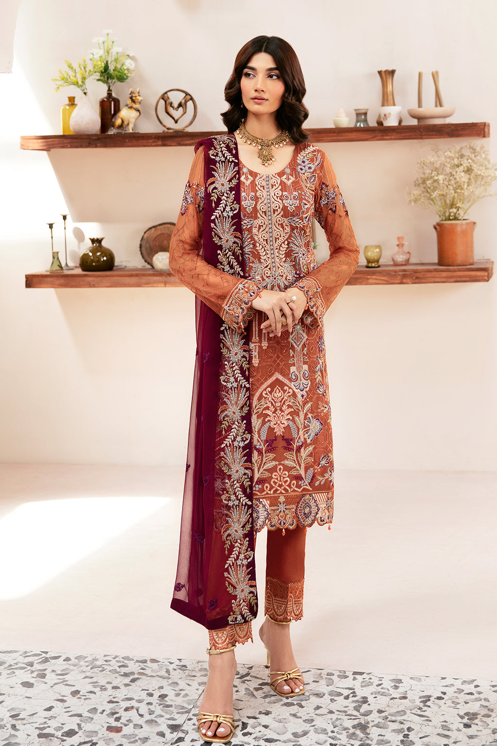 Ramsha | Rangoon Chiffon Collection 24 | D-1209 by Ramsha - Designer Dress - Type: Ladies Clothes - Available at Libayah - 100% Original