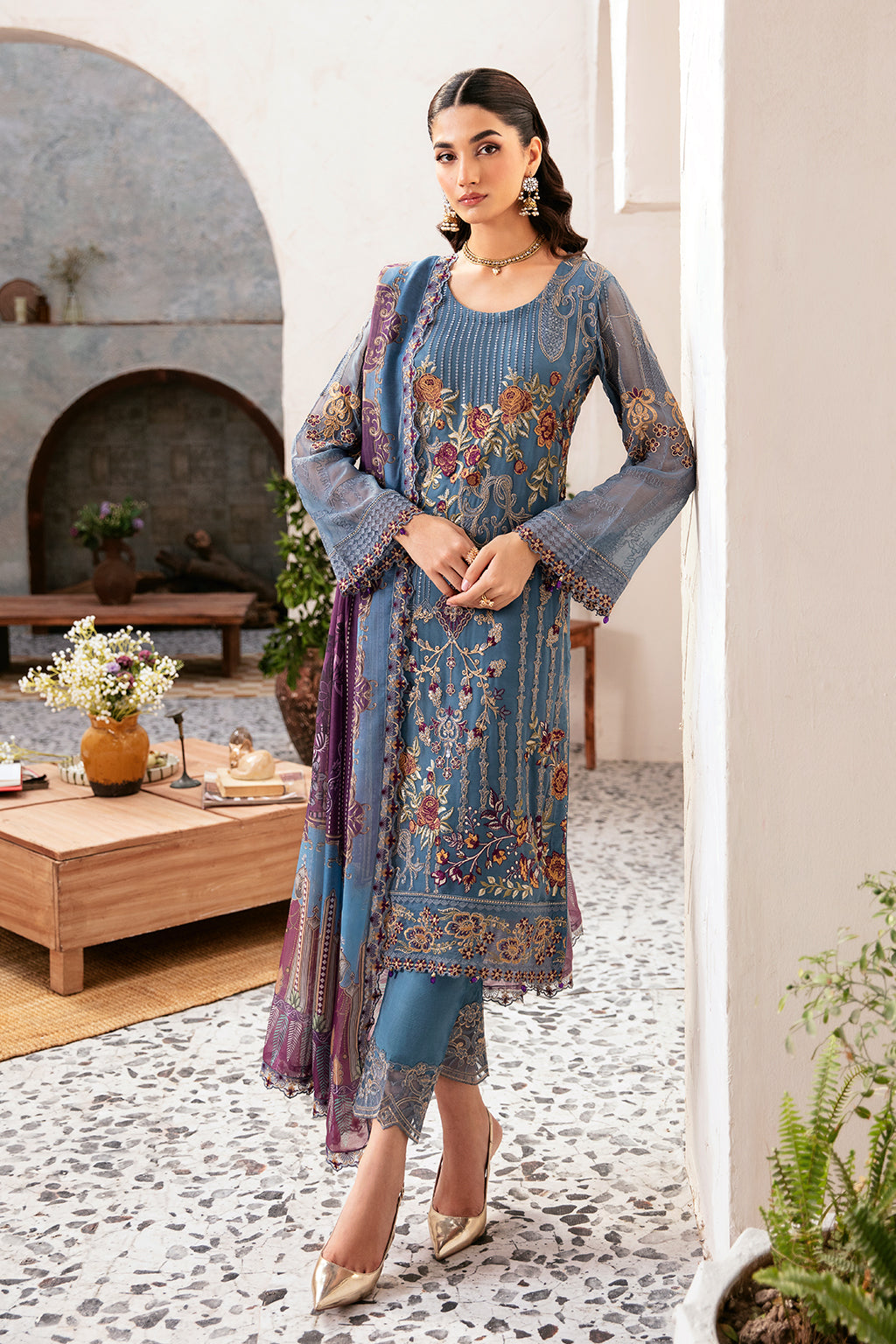 Ramsha | Rangoon Chiffon Collection 24 | D-1202 by Ramsha - Designer Dress - Type: Ladies Clothes - Available at Libayah - 100% Original