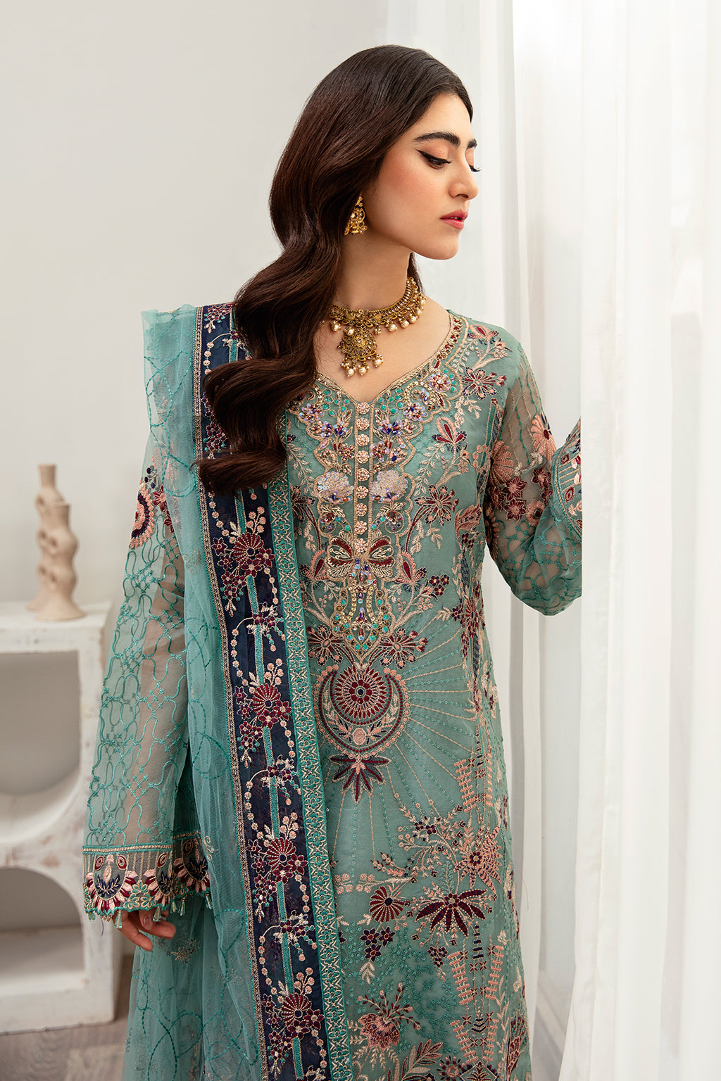 Ramsha | Minhal Organza Collection | M-1001 by Ramsha - Designer Dress - Type: Ladies Clothes - Available at Libayah - 100% Original
