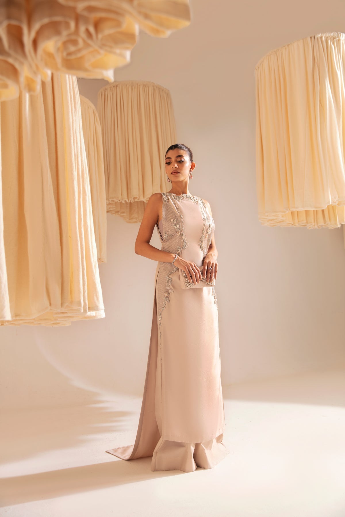 Ayesha and Usman | Aura Luxury Pret | Pale Blush by Ayesha and Usman - Designer Dress - Type: Ladies Clothes - Available at Libayah - 100% Original