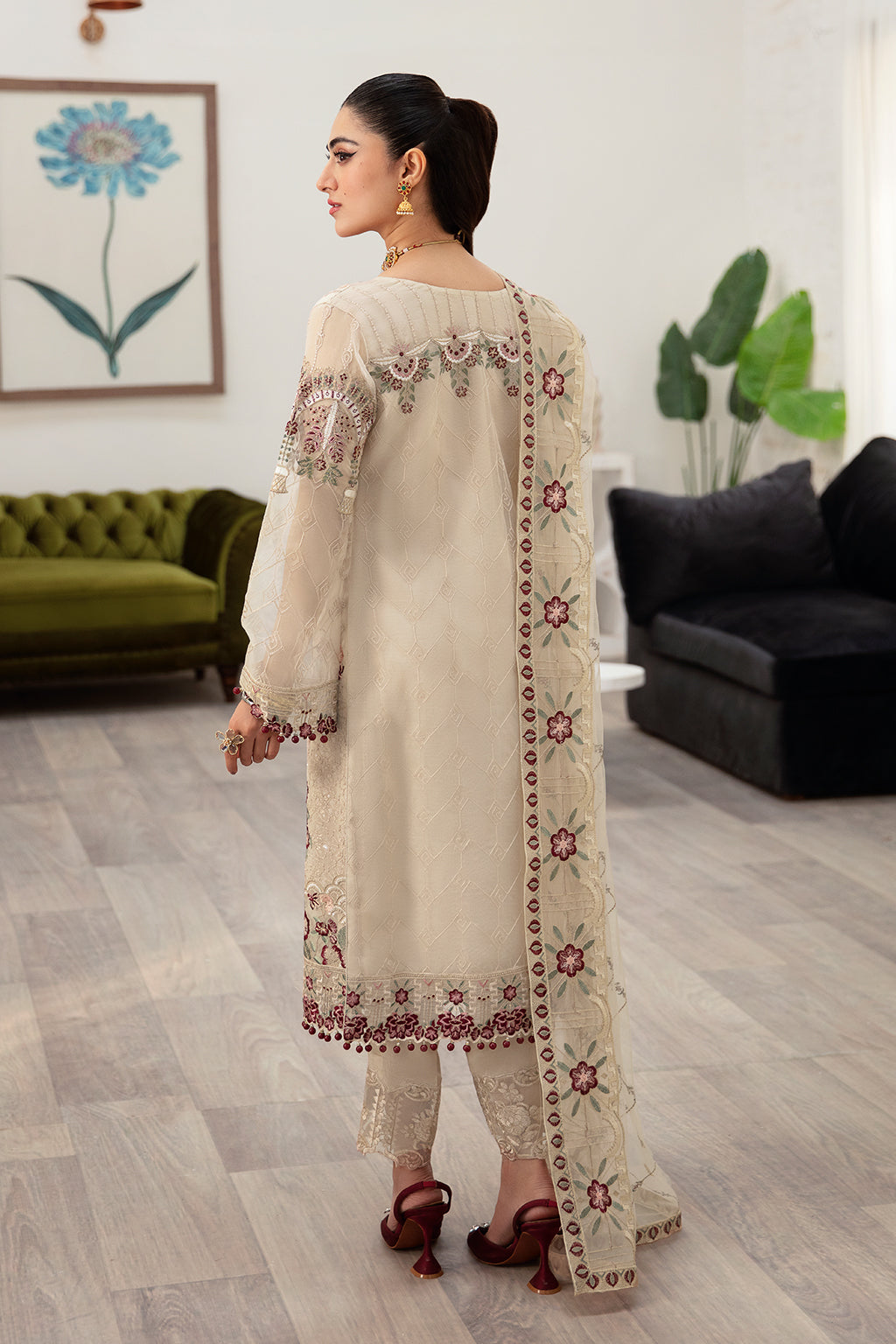 Ramsha | Minhal Organza Collection | M-1004 by Ramsha - Designer Dress - Type: Ladies Clothes - Available at Libayah - 100% Original