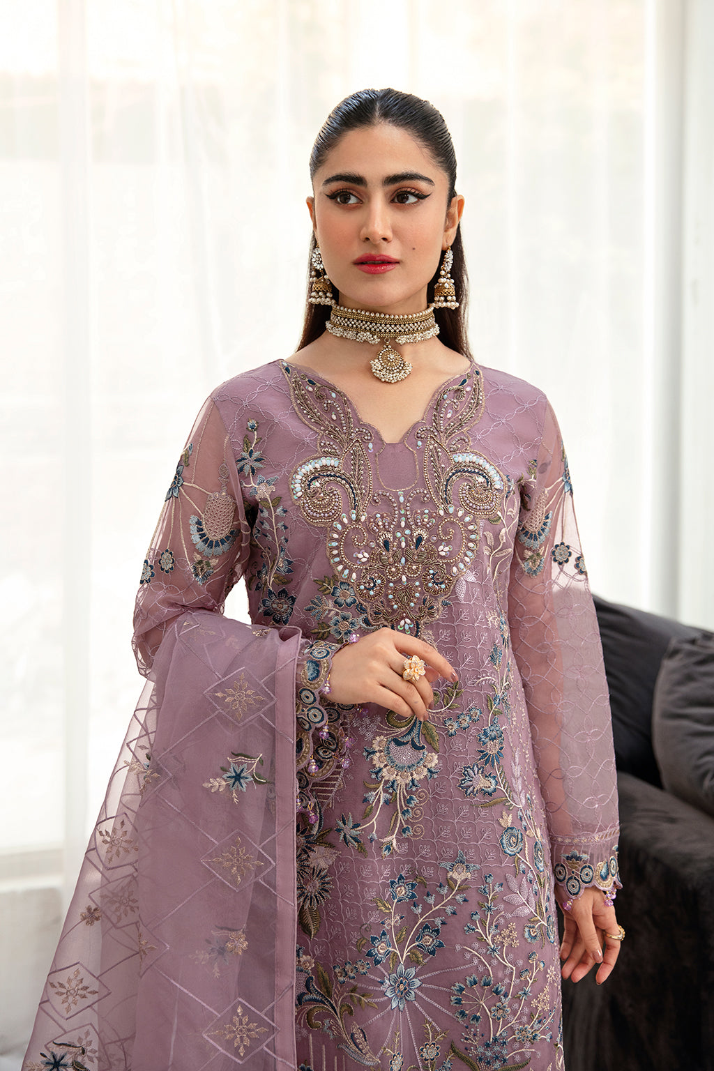 Ramsha | Minhal Organza Collection | M-1005 by Ramsha - Designer Dress - Type: Ladies Clothes - Available at Libayah - 100% Original