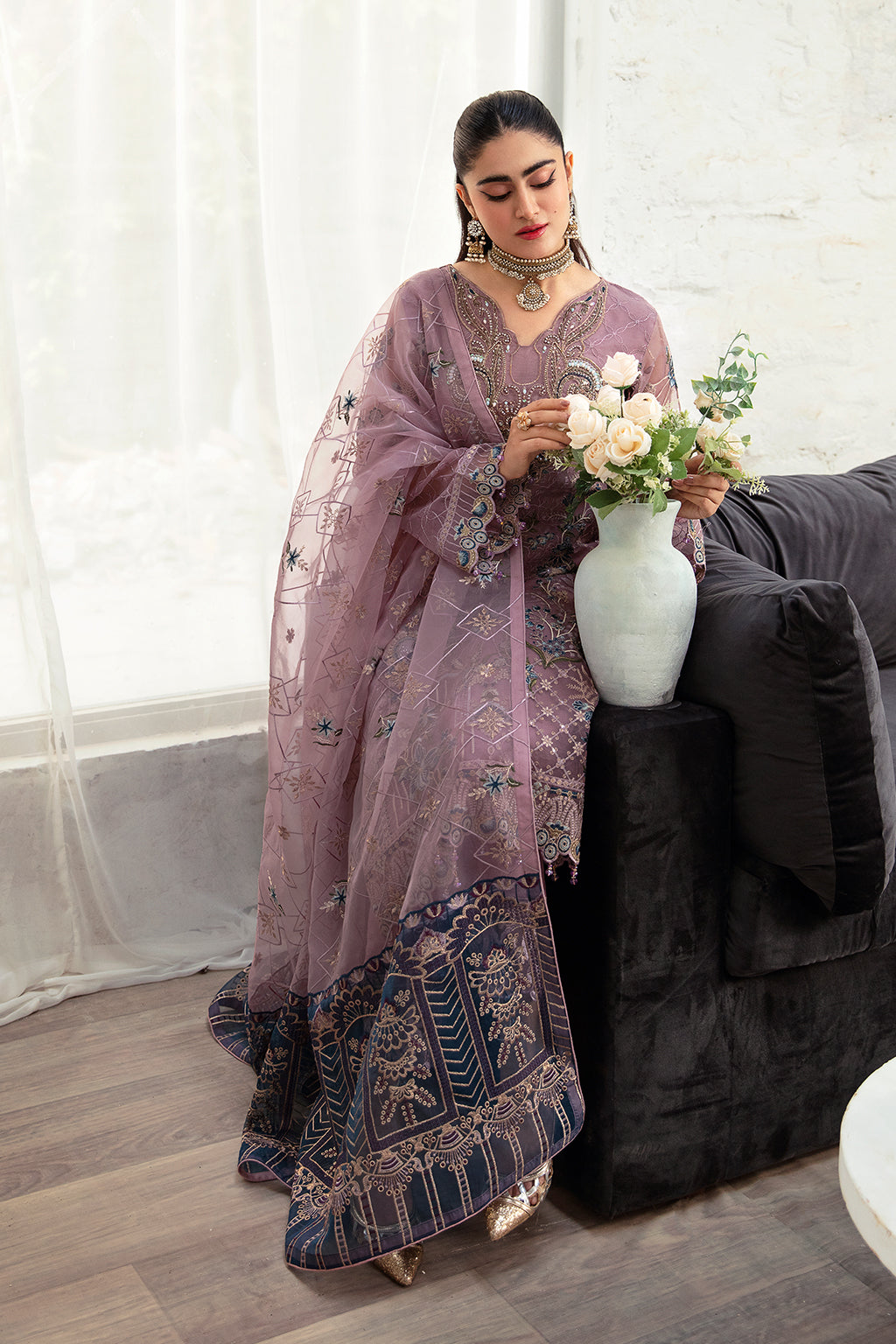 Ramsha | Minhal Organza Collection | M-1005 by Ramsha - Designer Dress - Type: Ladies Clothes - Available at Libayah - 100% Original
