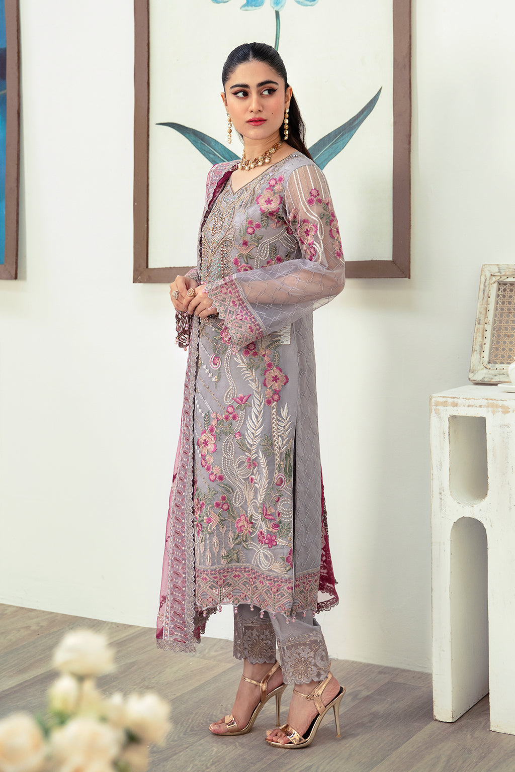 Ramsha | Minhal Organza Collection | M-1008 by Ramsha - Designer Dress - Type: Ladies Clothes - Available at Libayah - 100% Original
